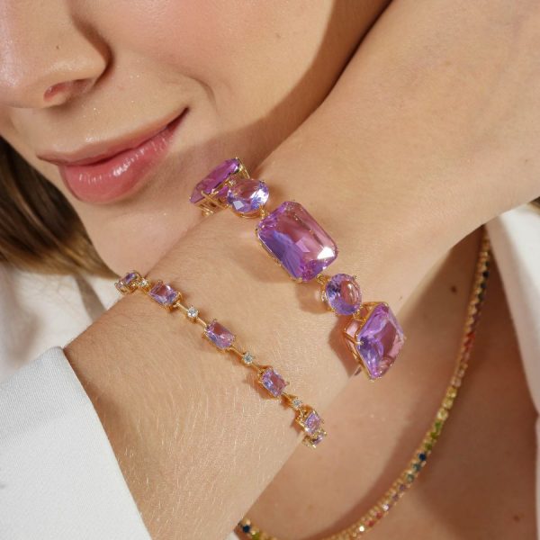 Pulseira Pedra Ametista Lavanda - Imagem 2