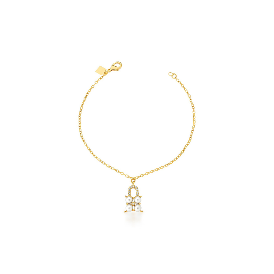Pulseira Cadeado Perola