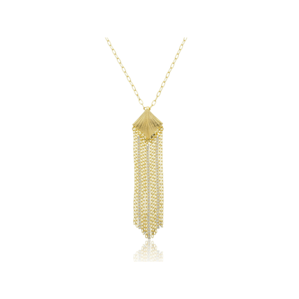 Colar Franja Com Zirconias
