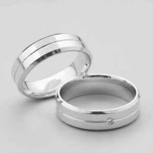 Par de Aliança de Namoro Casamento Prata 925 Brilhante Compromisso Noivado #16