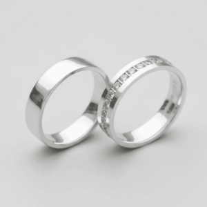 Par de Aliança de Namoro Casamento Prata 925 Brilhante Compromisso Noivado #4