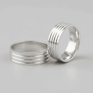 Par de Aliança de Namoro Casamento Prata 925 Brilhante Compromisso Noivado #5