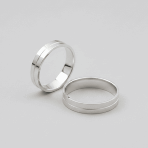 Par de Aliança de Namoro Casamento Prata Brilhante Compromisso Noivado #2