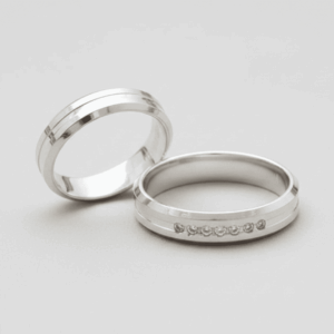 Par de Aliança de Namoro Casamento Prata 925 Brilhante Compromisso Noivado #3