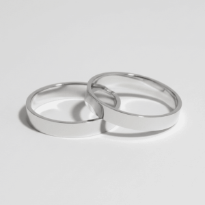 Par de Aliança de Namoro Casamento Prata 925 Brilhante Compromisso Noivado #43