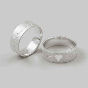 Par de Aliança de Namoro Casamento Prata 925 Brilhante Compromisso Noivado #6