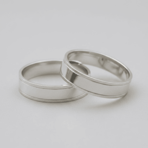 Par de Aliança de Namoro Casamento Prata 925 Brilhante Compromisso Noivado #11