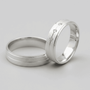 Par de Aliança de Namoro Casamento Prata 925 Brilhante Compromisso Noivado #14