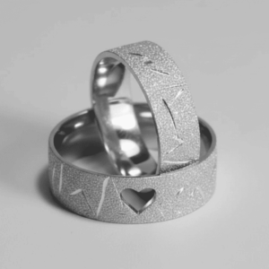 Par de Aliança de Namoro Casamento Prata 925 Brilhante Compromisso Noivado #32