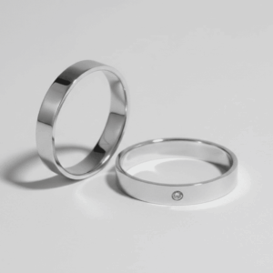 Par de Aliança de Namoro Casamento Prata 925 Brilhante Compromisso Noivado #37