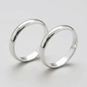 Par de Aliança de Namoro Casamento Prata 925 Brilhante Compromisso Noivado #10