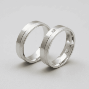 Par de Aliança de Namoro Casamento Prata 925 Brilhante Compromisso Noivado #13