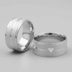 Par de Aliança de Namoro Casamento Prata 925 Brilhante Compromisso Noivado #25