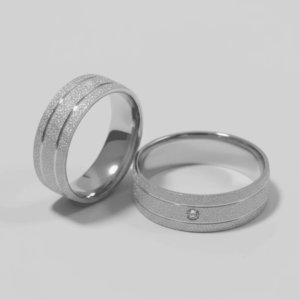 Par de Aliança de Namoro Casamento Prata 925 Brilhante Compromisso Noivado #28