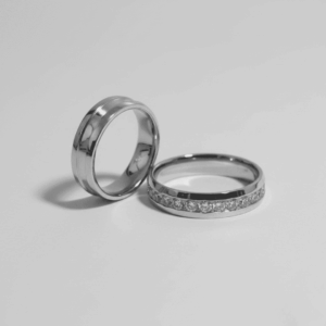 Par de Aliança de Namoro Casamento Prata 925 Brilhante Compromisso Noivado #29