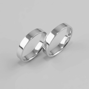 Par de Aliança de Namoro Casamento Prata 925 Brilhante Compromisso Noivado #31