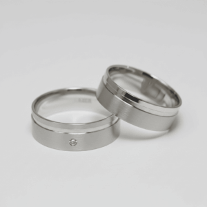 Par de Aliança de Namoro Casamento Prata 925 Brilhante Compromisso Noivado #35