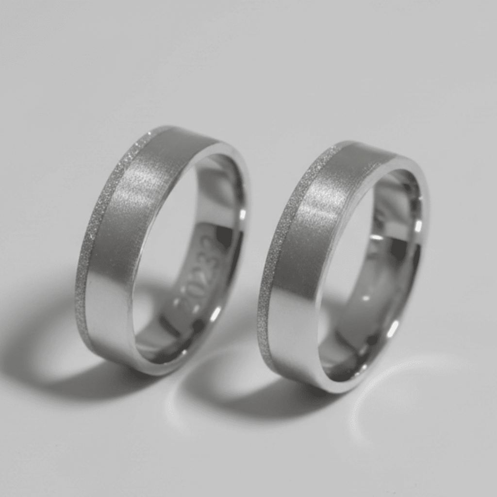 Par de Aliança de Namoro Casamento Prata 925 Brilhante Compromisso Noivado #38