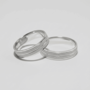 Par de Aliança de Namoro Casamento Prata 925 Brilhante Compromisso Noivado #40